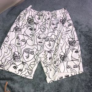 abstract biker shorts